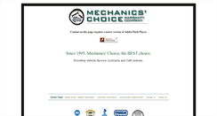 Desktop Screenshot of mechanicschoicewarranty.com